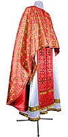 Greek Priest vestment -  metallic brocade BG5 (red-gold)