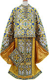 Greek Priest vestment -  metallic brocade BG6 (blue-gold)