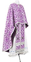 Greek Priest vestment -  rayon brocade S3 (violet-silver)