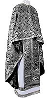 Greek Priest vestment -  rayon brocade S3 (black-silver)