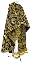 Greek Priest vestment -  rayon brocade S4 (black-gold)