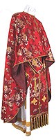 Greek Priest vestment -  rayon Chinese brocade (red-gold)