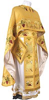 Embroidered Greek Priest vestments - Chrysanthemum (yellow-gold)