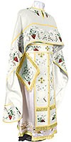 Embroidered Greek Priest vestments - Chrysanthemum (white-gold)
