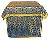 Holy Table vestments - brocade B (blue-gold)
