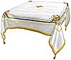 Embroidered Holy table cover Balaam (white-gold)