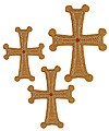 Hand-embroidered crosses - D136