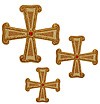 Hand-embroidered crosses - D160
