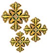 Hand-embroidered crosses - D188