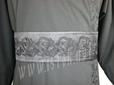 Embroidered clergy belt - Flax