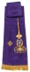 Embroidered bookmark Candle (violet)