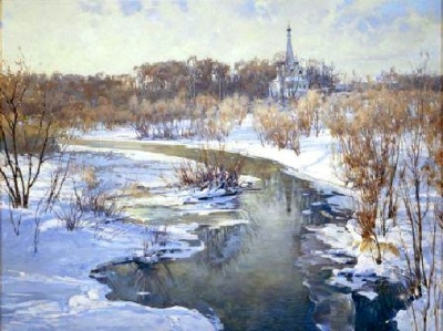 Painting: V.I. Nesterenko "Expectation of spring"