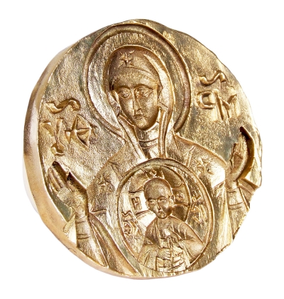 Russian Orthodox prosphora seal no.341 (Diameter: 3.5'' (88 mm))