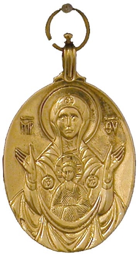 Baptismal medallion: Mother of God of the Sign