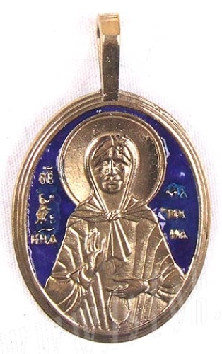 Baptismal medallion: Holy Blessed Matrona of Moscow