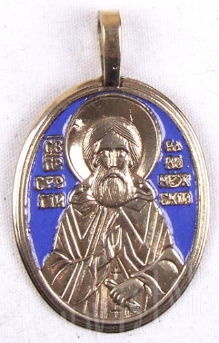 Baptismal medallion: Holy Venerable Sergius of Radonezh