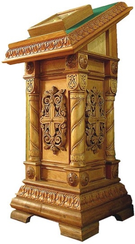 Church lecterns: Single carved lectern no.2