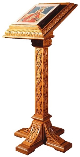 Church lecterns: Cross-type carved lectern