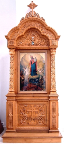 Church kiots: Pokrov carved icon case (kiot) - 4