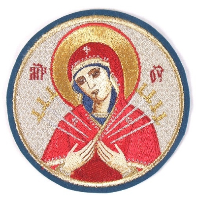 Embroidered icon of the Most Holy Theotokos The Seven Arrows