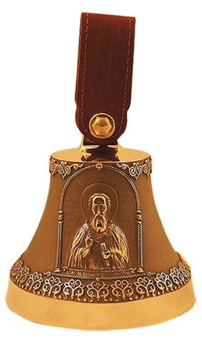 Souvenir bells: Bell with icon of St. Sergius of Radonezh