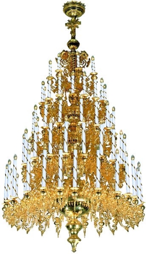 Five-level church chandelier - 1 (79 lights)
