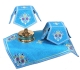 Embroidered chalice covers (veils) - Balaam (blue-silver)