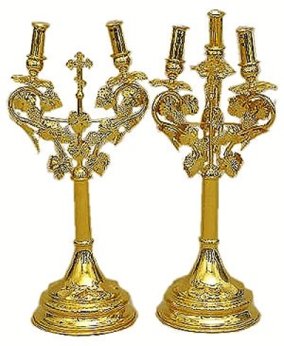 Bishop's dikirion-trikirion set no.4 gold