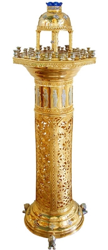 Floor candle-stand no.35 (gold) (for 56 candles)