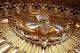 Church furniture: Lion Bishop throne (front carving detail)