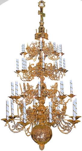 Four-level church chandelier - 1 (32 lights)