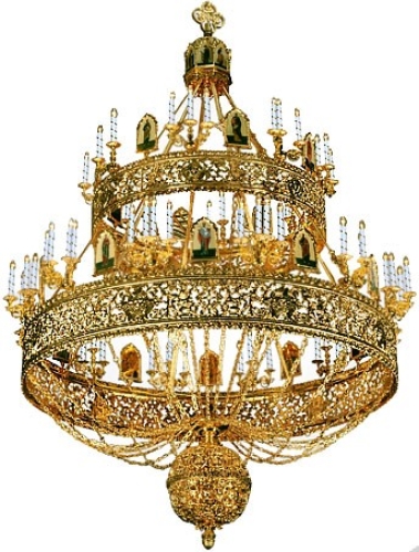 Two-level church chandelier (horos) - 2