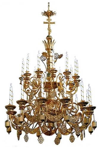Two-level church chandelier - 1 (24 lights)