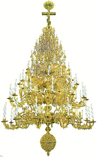 Seven-level church chandelier - 1 (98 lights)