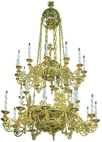 Two-level church chandelier - 10 (32 lights)