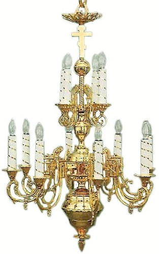 Two-level church chandelier - 2 (12 lights)