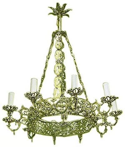 One-level church chandelier (horos) - 8 (10 lights)