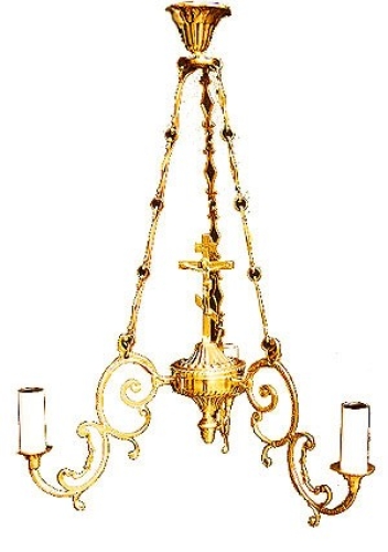 One-level church chandelier - 15 (3 lights)