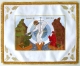Embroidered chalice covers - Resurrection (white set air view)