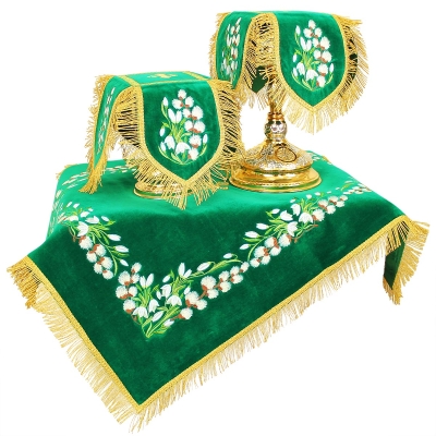 Embroidered chalice covers - Palm Sunday