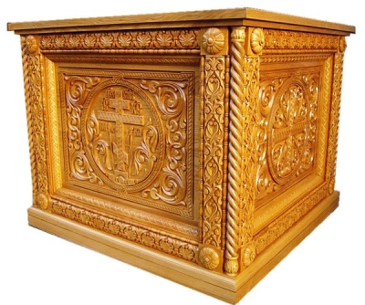 Church furniture: Ascension carved holy table
