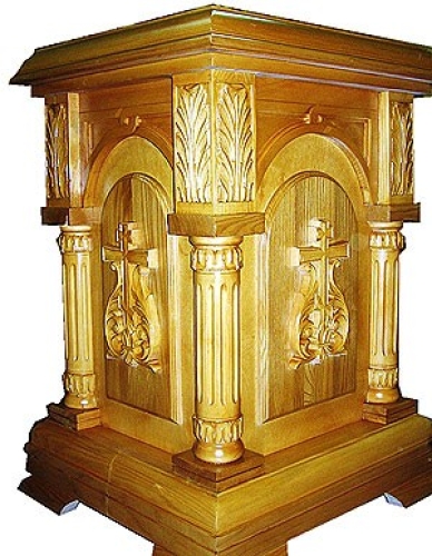 Church furniture: Dormition carved litiya table