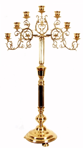Floor seven-branch altar stand (candelabrum) - Large