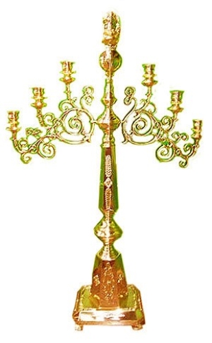 Floor seven-branch altar stand (candelabrum) with Angel