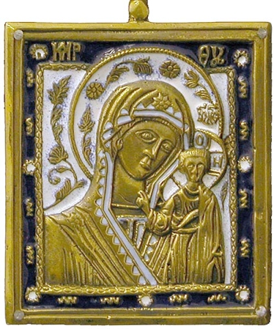 Metal icon: Theotokos of Kazan' - 3