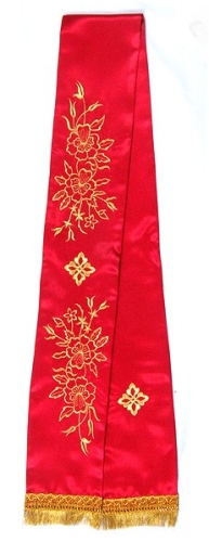 Embroidered bookmark Multi Flower cross