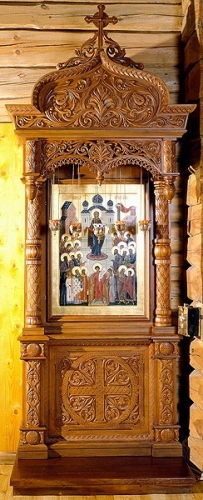 Church kiots: Balaam carved icon case (kiot) - 2