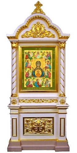 Church kiots: Pyukhtitsy carved icon case (kiot)