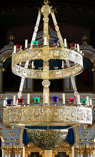Two-level church chandelier (horos) - (26 lights)