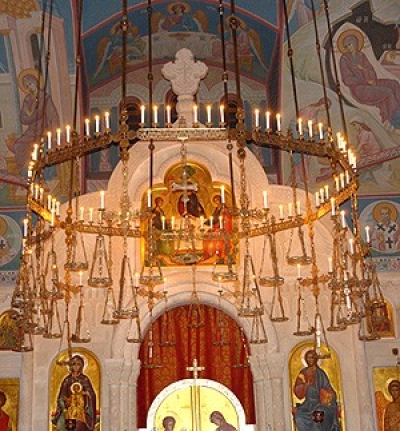 Greek Orthodox horos with pendants (60 lights)